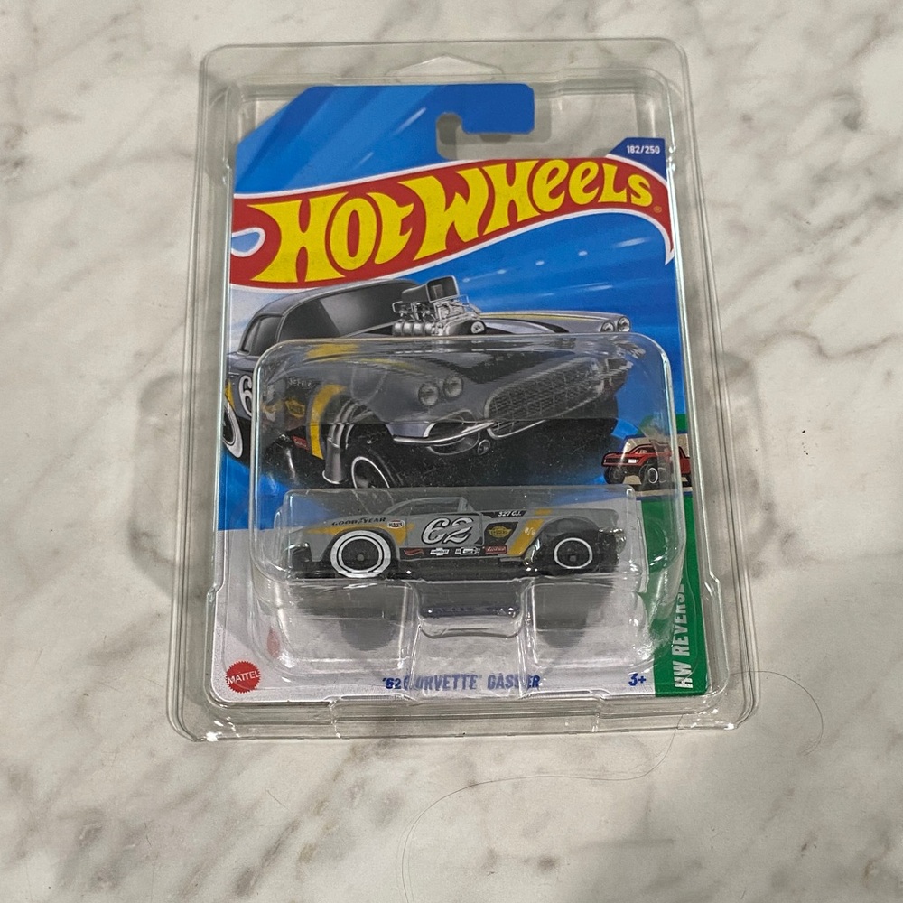 Hot Wheels Black and Silver '62 Corvette Gasser